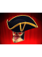 LARGE BLACK THREE-CORNERED-TRICORN HAT WITH GOLD BRAID TRIM