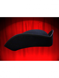 SMALL THREE-CORNERED-TRICORN with Ribbon on the edge