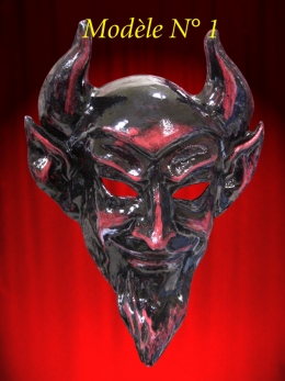 MASCHERA DI DIAVOLO ROSSA CARTAPESTA