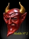 MASQUE DE VENISE DIABLE ROUGE PAPIER MACHE