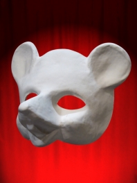 WHITE MASK BASE MOUSE or RAT TO BE PAINTED FOR WEARING