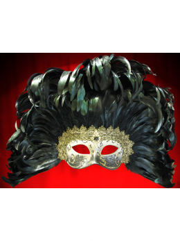 MASQUE LOUP VENITIEN DECORE A PLUMES