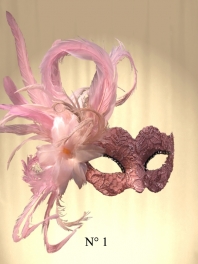 MASKS VENICE COLOMBINA WITH FEATHERS