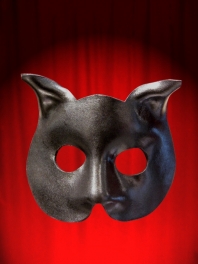 MASCHERA GATTO CUOIO