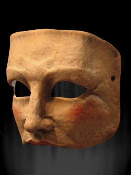 REALISTIC HALF FACE MASK PAPER MACHE