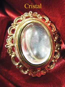 CLIP BAROQUE GILDS WITH SMOOTH CABOCHON