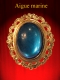 CLIP BAROQUE DORE A CABOCHON LISSE