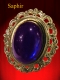 CLIP BAROQUE DORE A CABOCHON LISSE