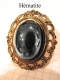 CLIP BAROQUE DORE A CABOCHON LISSE