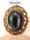 CLIP BAROQUE GILDS WITH SMOOTH CABOCHON