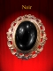 CLIP BAROQUE DORE A CABOCHON LISSE