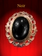 CLIP BAROQUE GILDS WITH SMOOTH CABOCHON