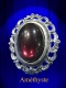 CLIP BAROQUE silver plated WITH SMOOTH CABOCHON