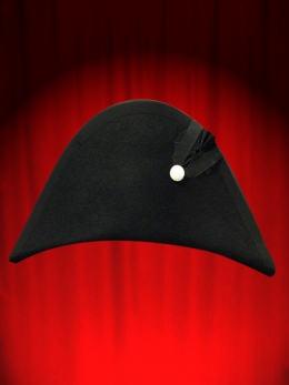 CAPPELLO BICORNO 1° IMPERO gallone NERO