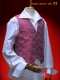 Gilet de costume pour hommes - (veste sans manche) en tissu broché
