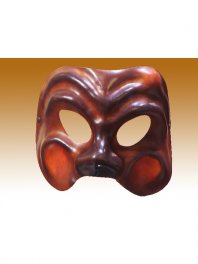 Masks in leather Comedia del arte ARLEQUIN LEATHER