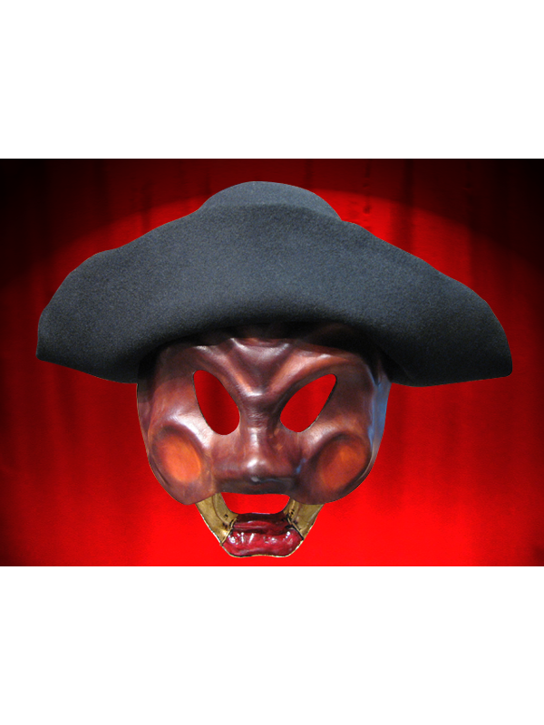 Teschio - Maschera della commedia dell'arte in cuoio
