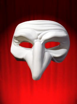 MASCHERA CAPITANINI BIANCO commedia dell' arte