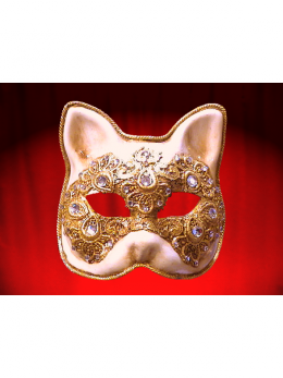 MASQUE CHAT MACRAME ET STRASS