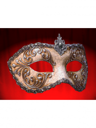 VENETIAN MASK COLOMBINA Craquelée ET Décorée