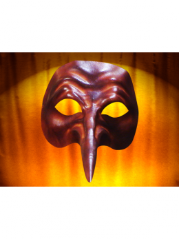 MASCHERA IN CUOIO COMMEDIA DELL' ARTE  ZANNI