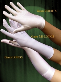 GANTS SATIN ou VELOURS EXTENSIBLES