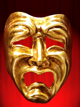 Masks GOLD from Venice COMEDY or TRAGEDY