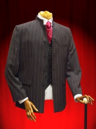 JACKET BLACK GRAND FATHER with STRIPE