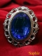 CLIP ARGENTE BAROQUE A CABOCHON FACETTE CRISTAL