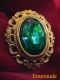 CLIP BAROQUE DORE A CABOCHON FACETTE CRISTAL