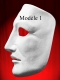 FACE 3/4 MASK WHITE PAPER MACHE for MEN