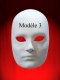 FACE 3/4 MASK WHITE PAPER MACHE for MEN