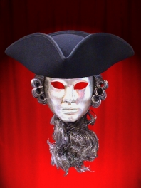 LARGE BLACK HAT THREE-CORNERED-TRICORN