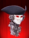 LARGE BLACK HAT THREE-CORNERED-TRICORN