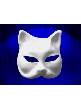 MASCHERA GATTO BIANCO CARTAPESTA