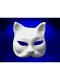 MASQUE VENITIEN CHAT BLANC EN PAPIER MACHE