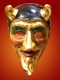Máscara de demonio - PAPEL MACHé - CARTON PIEDRA