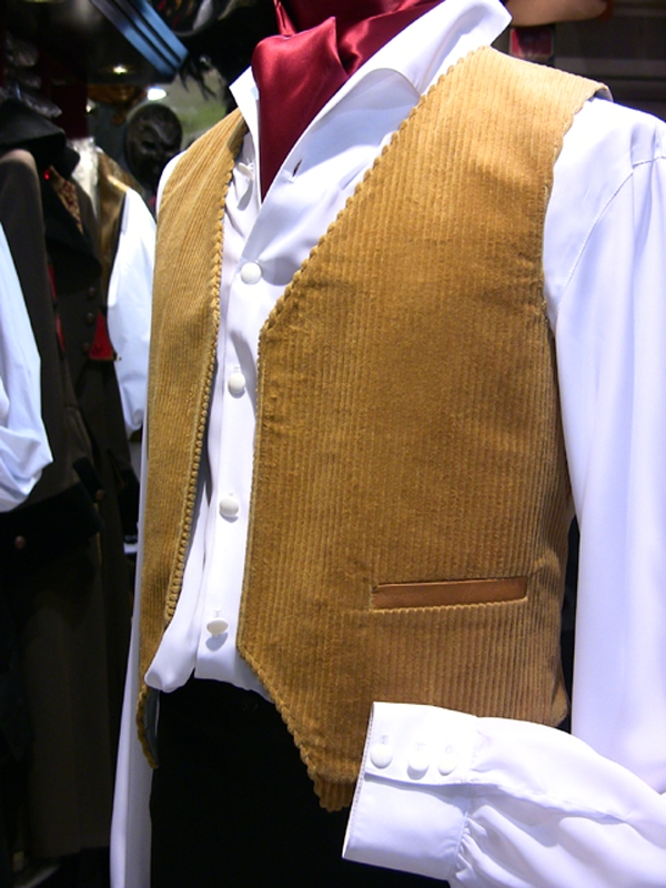 gilet costume velours cotelé