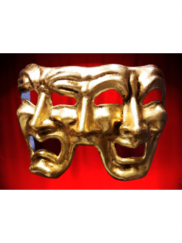 MASQUE VENISE 3 FACES COMEDIE-TRAGEDIE-NEUTRE