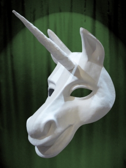 BASE MASCHERA UNICORNO BIANCO PER LA PITTURA