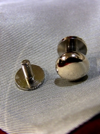 2 STEELS BUTTONS for collar or CUFFS