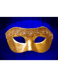 MASCHERA VENEZIANA con ricami e strass DRITTA