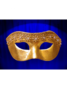 MASQUE DE VENISE AVEC MACRAME et STRASS DRITTA