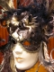 MASK VENICE FACE SPATOLATO DECORATED FEATHERS