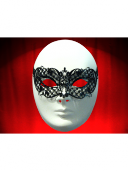 ORIGINAL VENEZIANISCHE COLOMBINA MASKE FILIGRAN AUS METALL "BRILLINA"