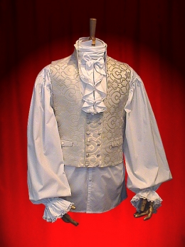 FRILLED MAN SHIRT TO BUTTONING AND LACE