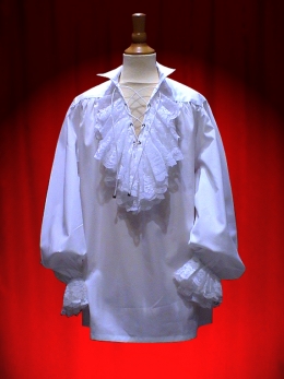 CAMICIA  A JABOT IN PIZZO  PER BAMBINI