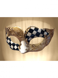 VENETIAN COLOMBINA MASK DECORATED, FOR SMALL FACES OR CHILDREN