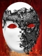 GROSS METALLISCHE MASKE FILIGRAN "PHANTOM DER OPERA"