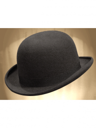 REAL BOWLER DERBY HAT GREY BROUILLARD